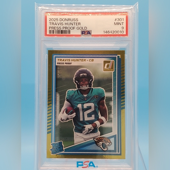 Panini Other - 2025 Russ Travis Hunter Press Proof Gold Rookie Card PSA 9 #301 26/50